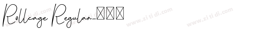 Rollcage Regular字体转换